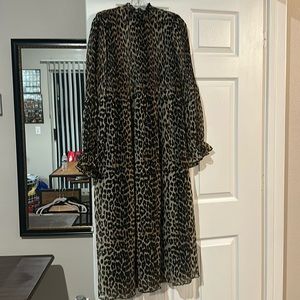 Ganni leopard print dress
